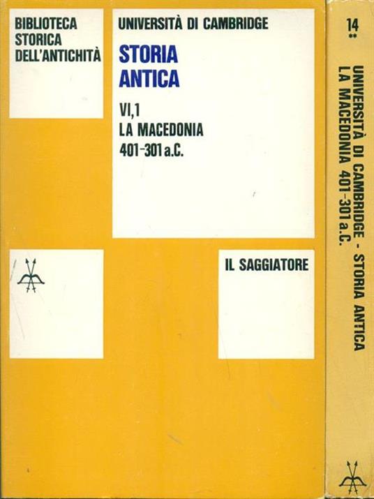 Storia antica VI La macedonia Vol. 1-2 - copertina
