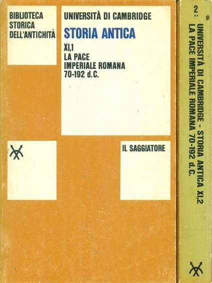 Storia antica IX La pace imperiale romana 70-192 d.C. Vol. 1-2 - copertina