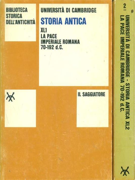 Storia antica IX La pace imperiale romana 70-192 d.C. Vol. 1-2 - copertina