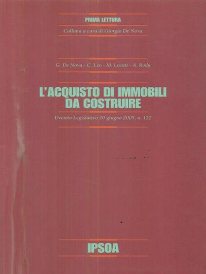 L' acquisto di immobili da costruire - copertina