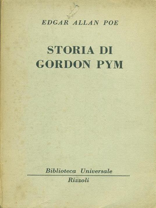 Storia di Gordon Pym - Edgar Allan Poe - copertina