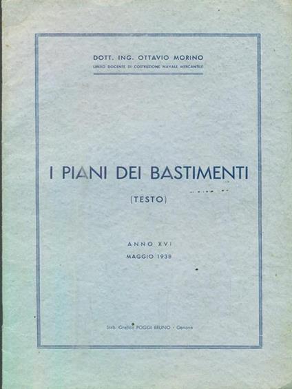 I piani dei bastimenti (testo) - Ottavio Morino - copertina