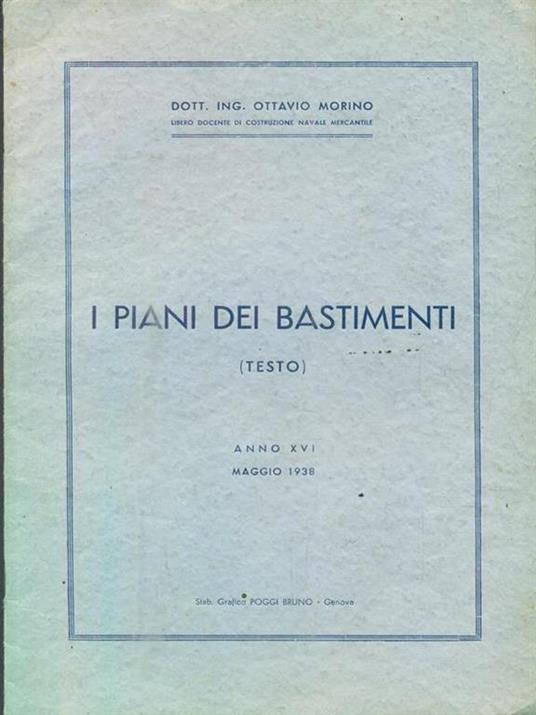 I piani dei bastimenti (testo) - Ottavio Morino - copertina