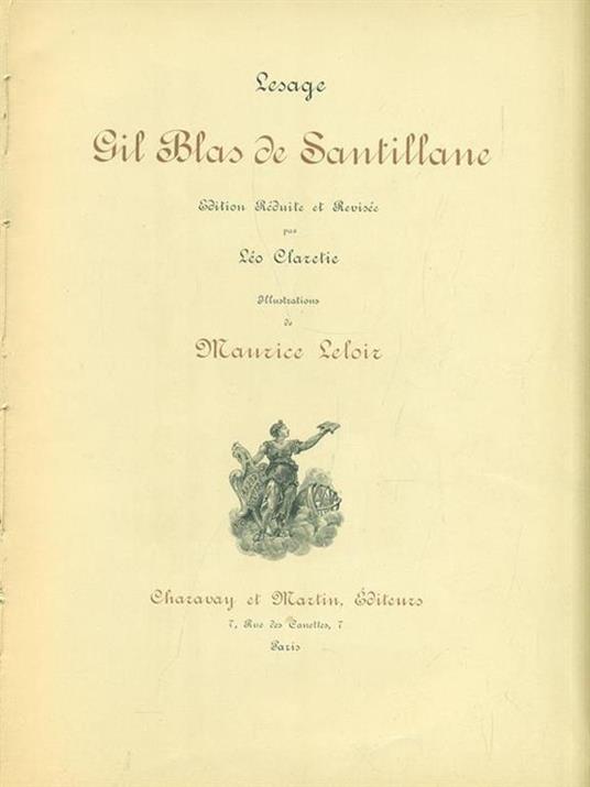 Gil Blas de Santillane - A.-René Lesage - copertina