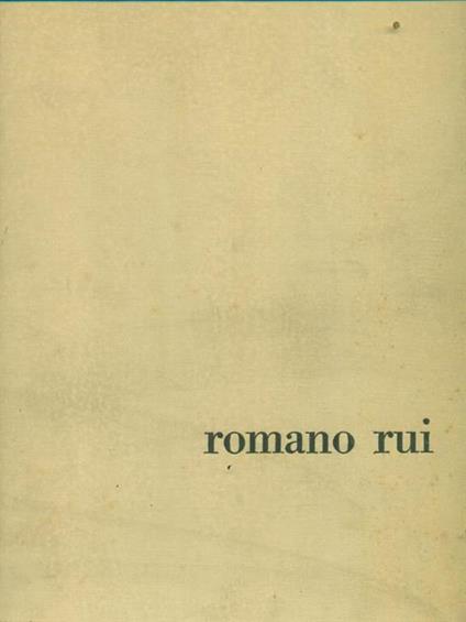 Romano Rui - copertina