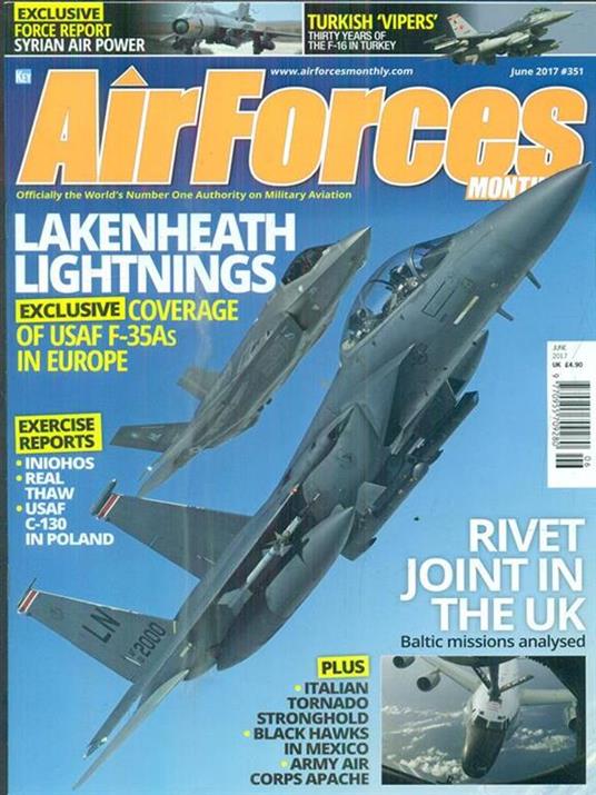 Air Forces Monthly. June 2017 - copertina