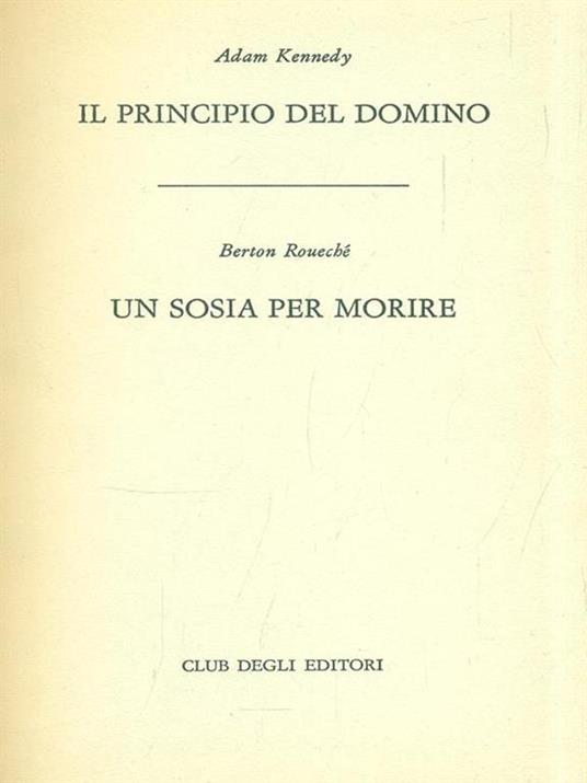 Il principio del domino. Un sosia per morire - Adam Kennedy - copertina