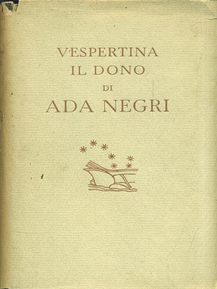 Vespertina - Il dono - Ada Negri - copertina