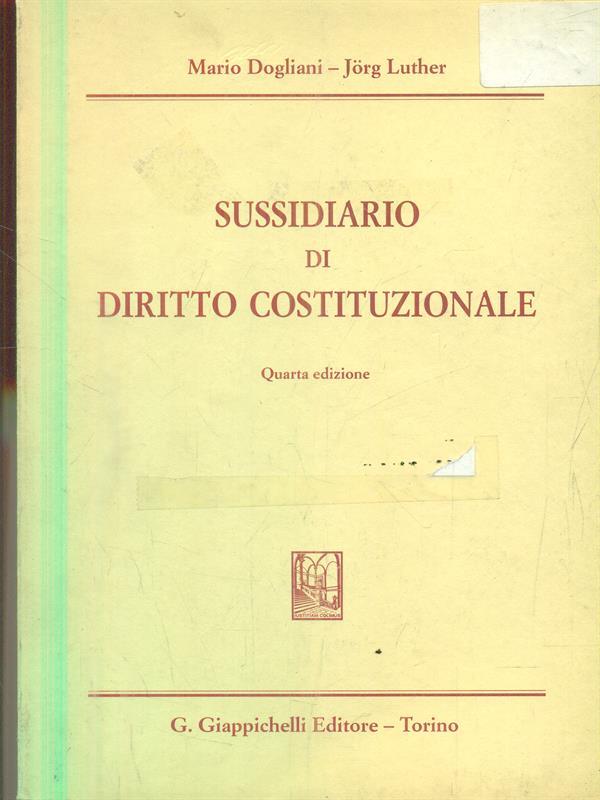 Sussidiario di diritto costituzionale
