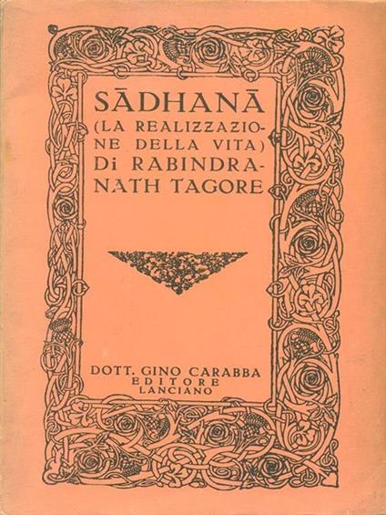 Sadhana (la realizzazione della vita) - Rabindranath Tagore - copertina