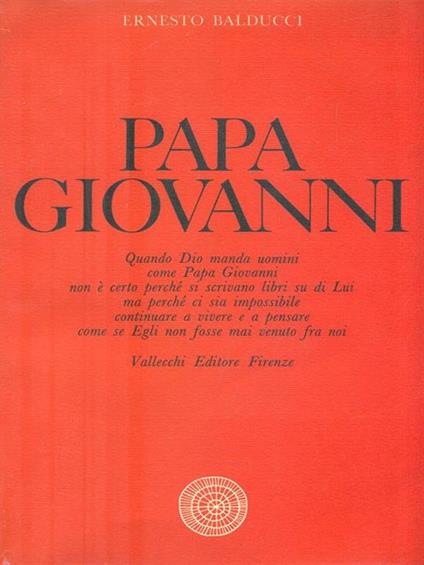 Papa Giovanni - Ernesto Balducci - copertina