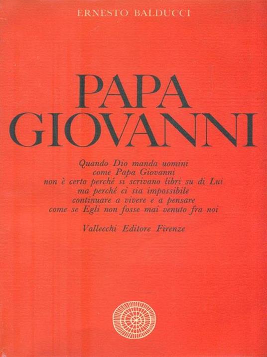 Papa Giovanni - Ernesto Balducci - copertina