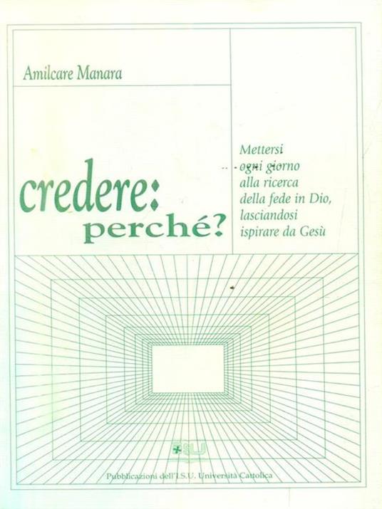 Credere: perchè? - Amilcare Manara - copertina