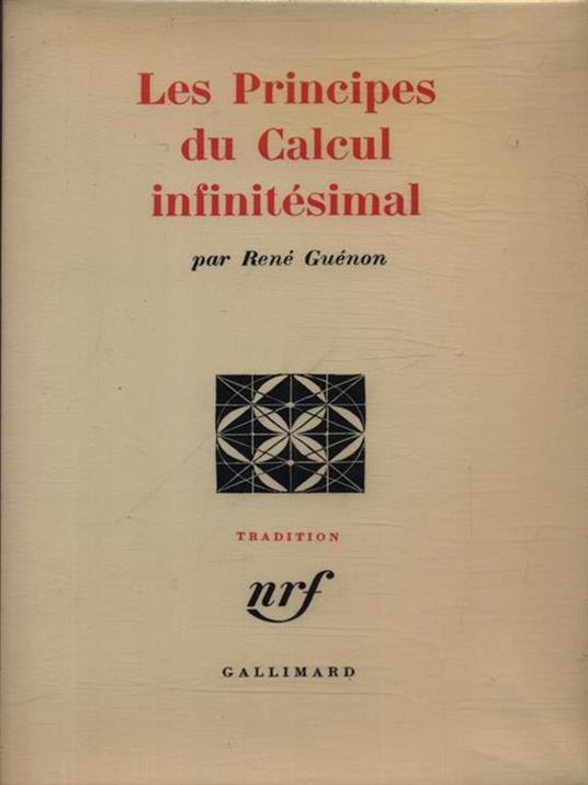 Les principes du calcul infinitesimal - René Guénon - copertina
