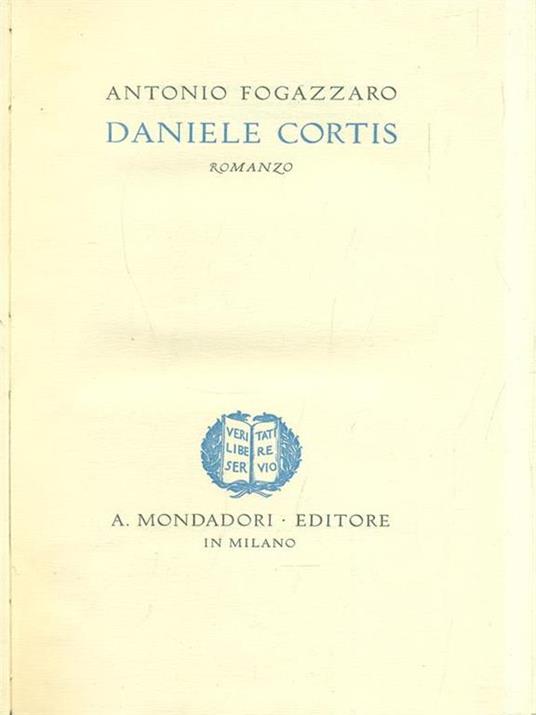 Daniele Cortis - Antonio Fogazzaro - copertina