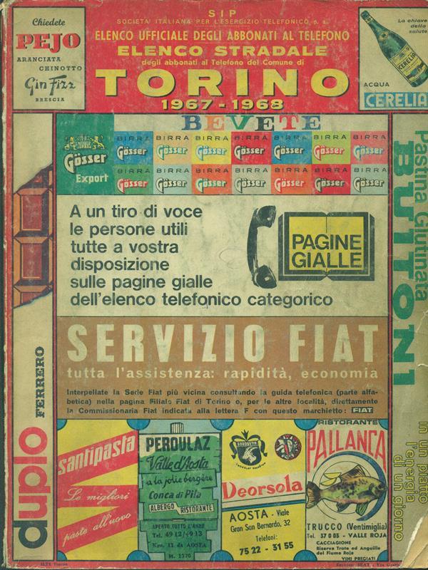 Elenco Stradale del Comune di Torino 1967-1968