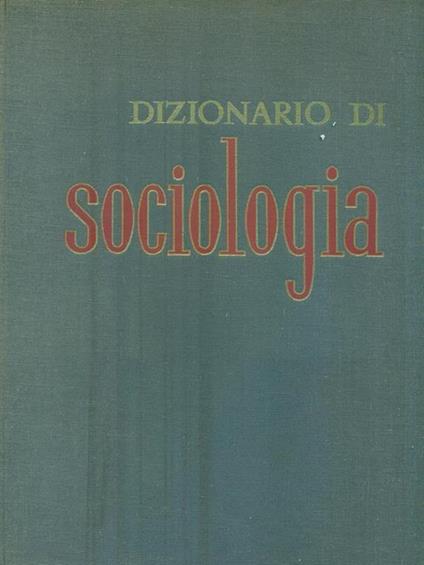 Dizionario di Sociologia - Luciano Gallino - copertina