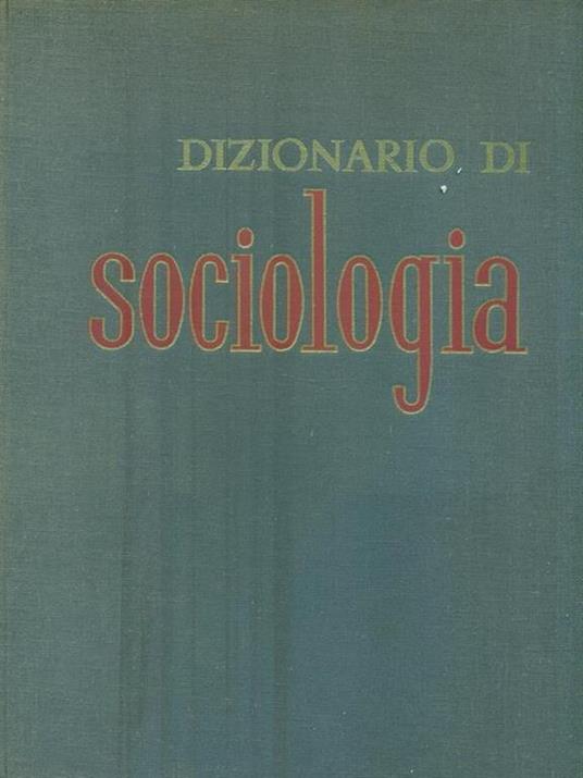 Dizionario di Sociologia - Luciano Gallino - copertina