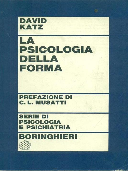 La psicologia della forma - David Katz - copertina