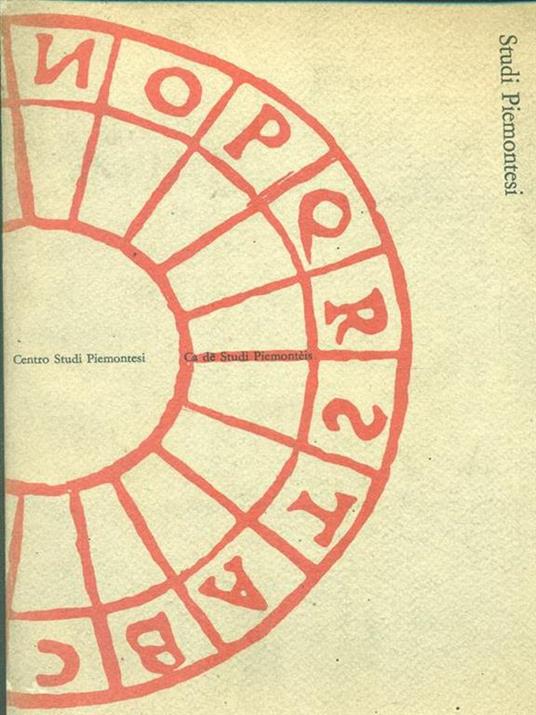 Studi Piemontesi Vol. XI-1 - copertina