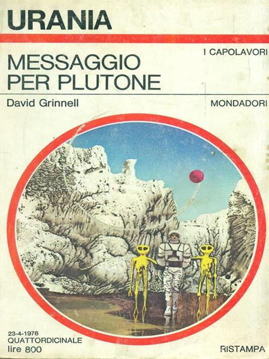Messaggio per Plutone - David Grinnell - copertina