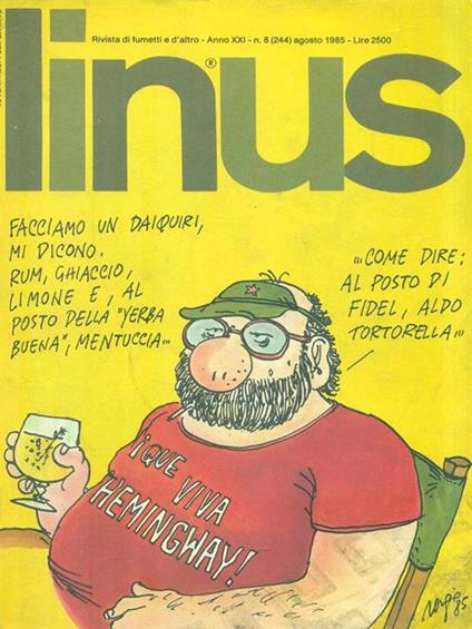 Linus. Anno XXI n. 8 (244) Agosto 1985 - copertina