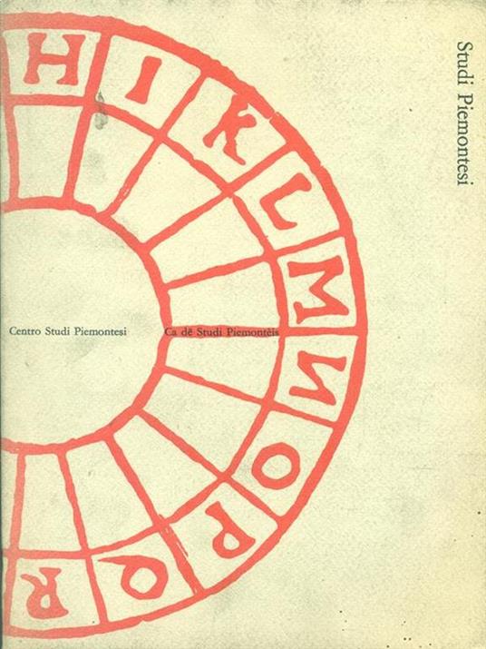 Studi Piemontesi Vol. XVI-2 Novembre 1987 - copertina