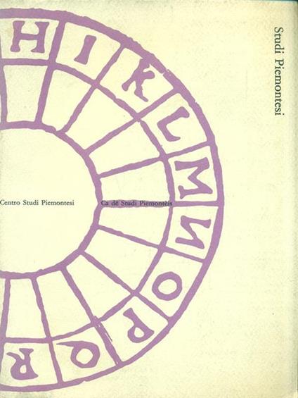 Studi Piemontesi Vol. XVII-2 Novembre 1988 - copertina