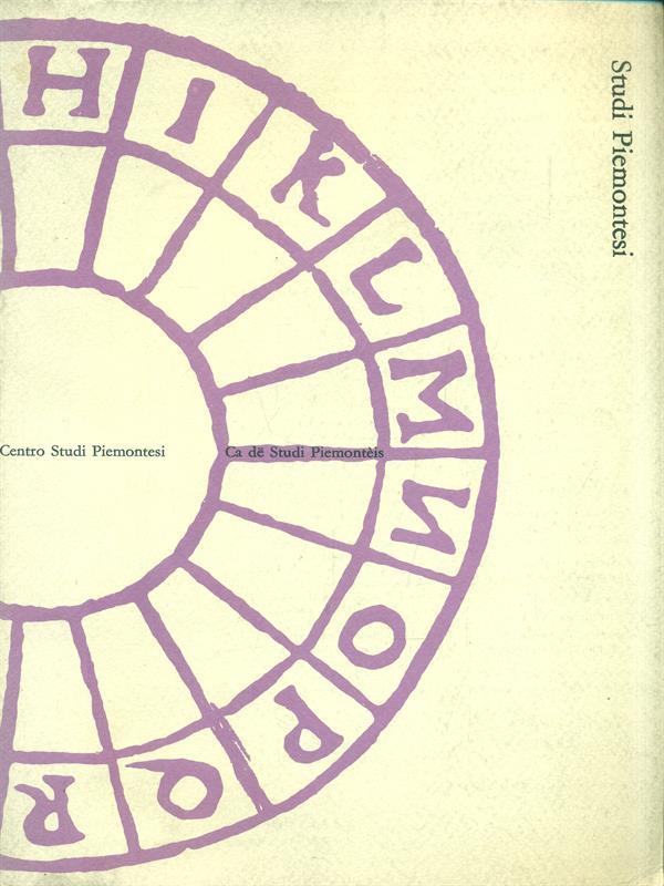 Studi Piemontesi Vol. XVII-2 Novembre 1988