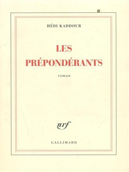 preponderants - Hedi Kaddour - copertina