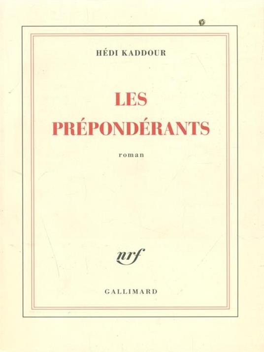 preponderants - Hedi Kaddour - copertina