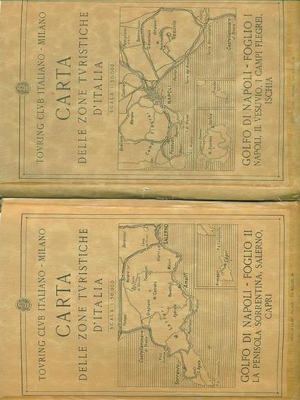 Carta delle zone turistiche d'Italia - Golfo di Napoli. Fogli I-II - copertina
