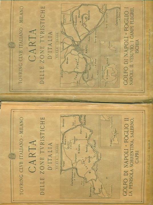 Carta delle zone turistiche d'Italia - Golfo di Napoli. Fogli I-II - copertina