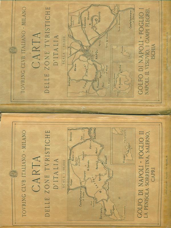 Carta delle zone turistiche d'Italia - Golfo di Napoli. Fogli I-II