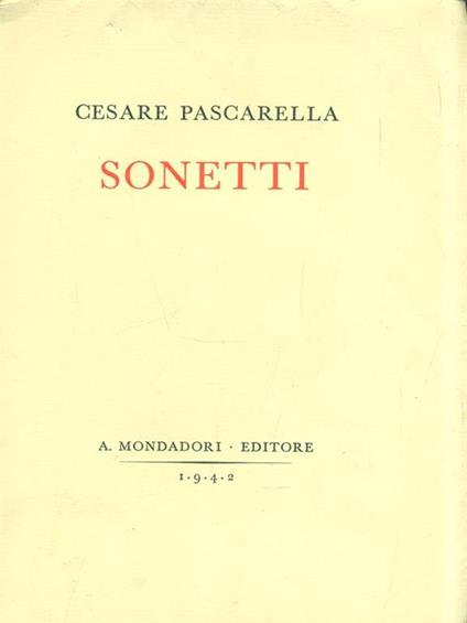 Sonetti - Cesare Pascarella - copertina