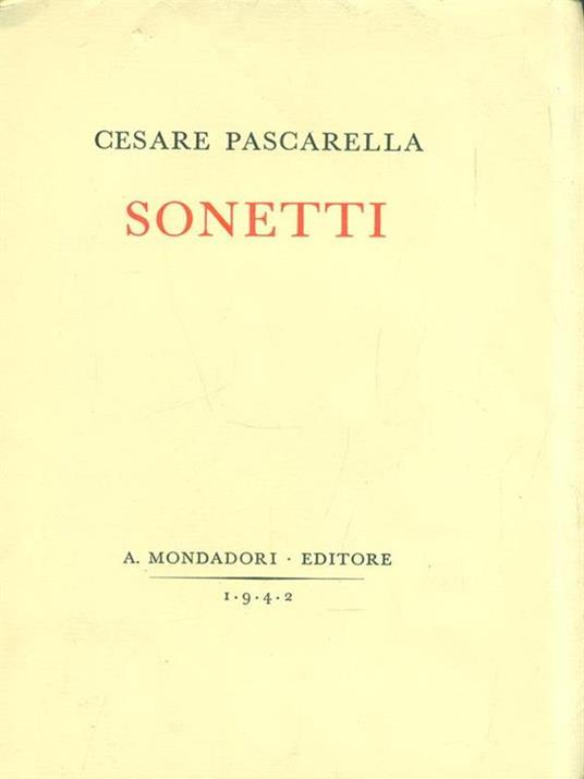 Sonetti - Cesare Pascarella - copertina