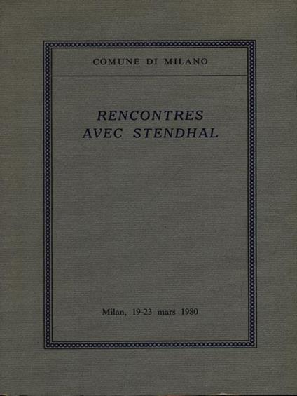 Rencontres avec Stendhal - copertina