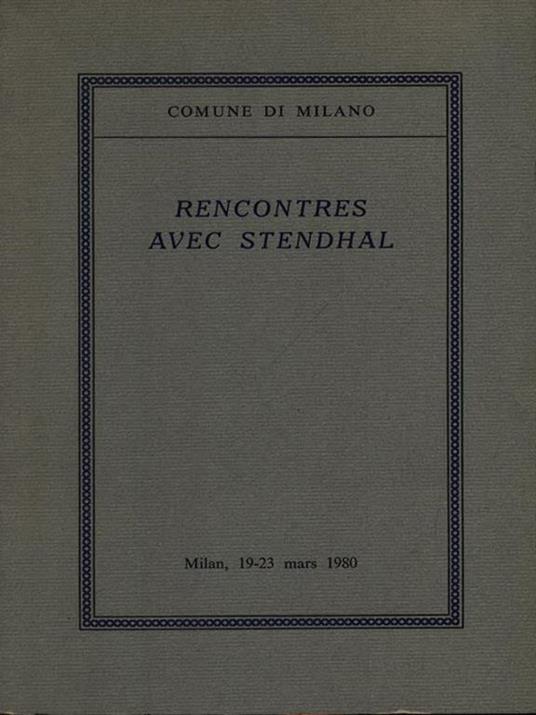 Rencontres avec Stendhal - copertina