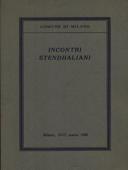 Incontri stendhaliani - copertina