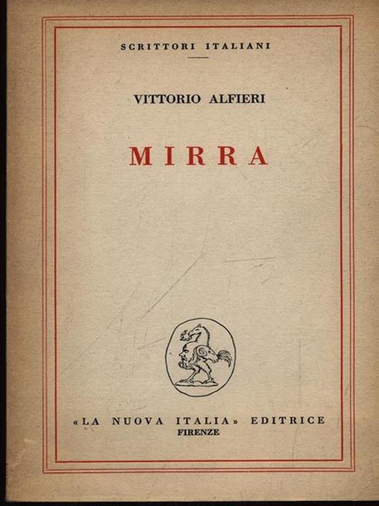 Mirra - Vittorio Alfieri - copertina