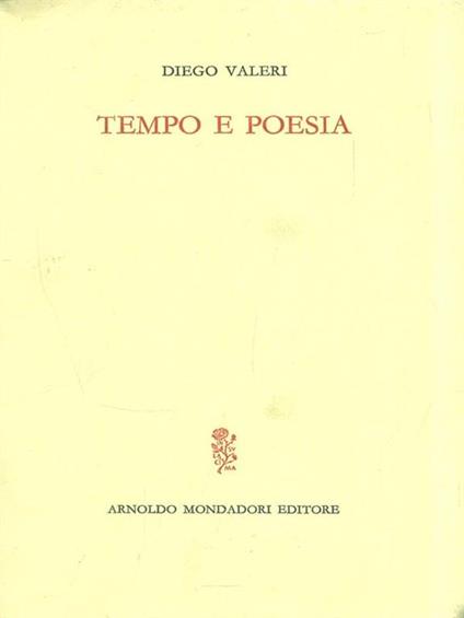Tempo e poesia - Diego Valeri - copertina