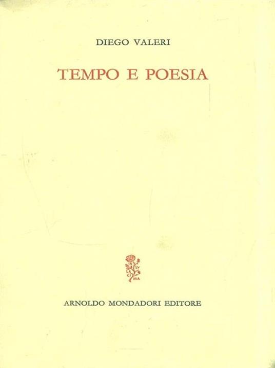 Tempo e poesia - Diego Valeri - copertina