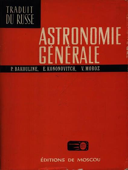 Astronomie generale - copertina