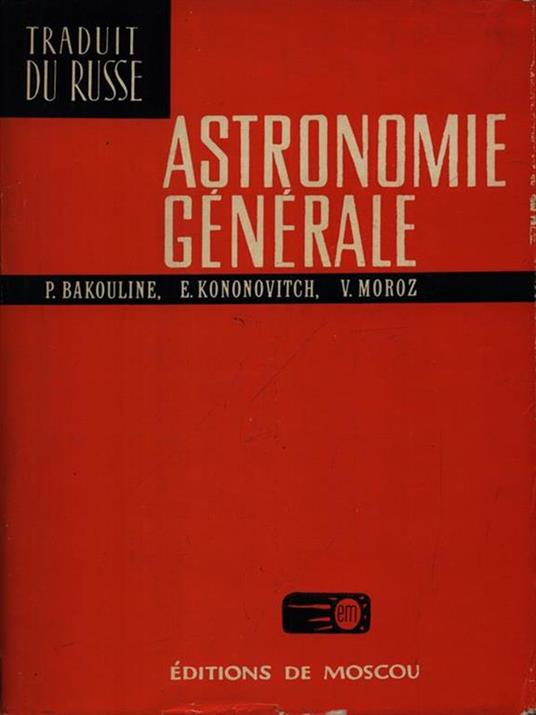 Astronomie generale - copertina