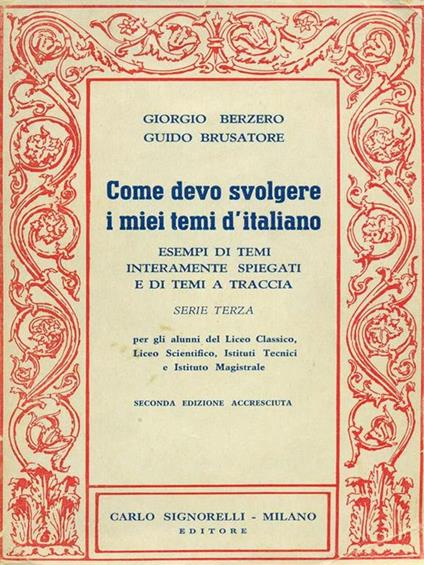 Come devo svolgere i miei temi d'italiano - copertina