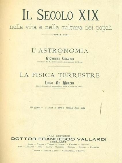 L' Astronomia. La Fisica Terrestre - Giovanni Celoria - copertina