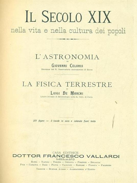 L' Astronomia. La Fisica Terrestre - Giovanni Celoria - copertina