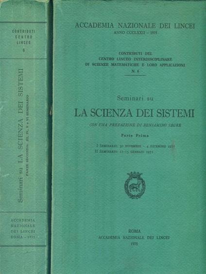 Seminari su La Scienza dei Sistemi. 2 Volumi - copertina