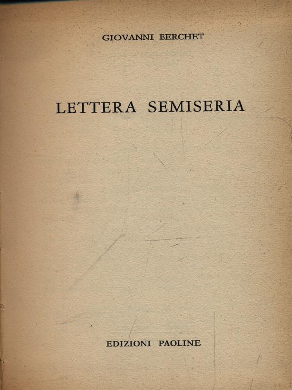 Lettera semiseria