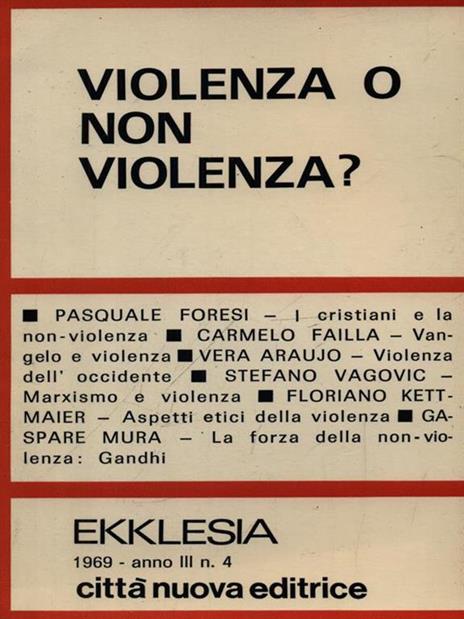 Violenza o non violenza? - copertina